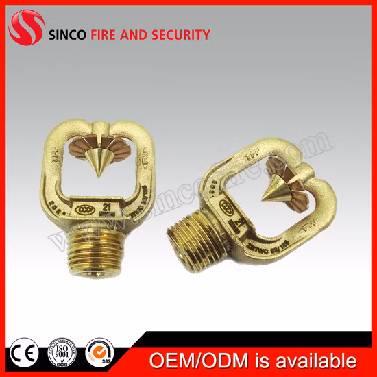 D3 개방형 스프레이 화재 스프링클러 천연 마감 청동 1/2 NPT(UL/FM 포함)